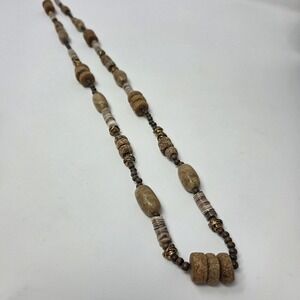 Jasper Wood & Cork 36" African Inspired‎ Necklace